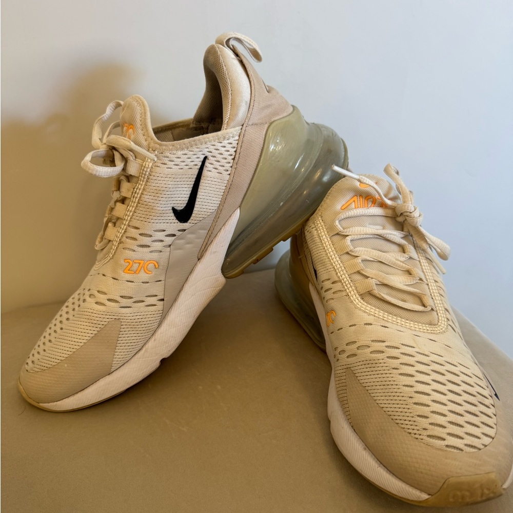 Nike Air Max 270 Cream and Black Sneakers